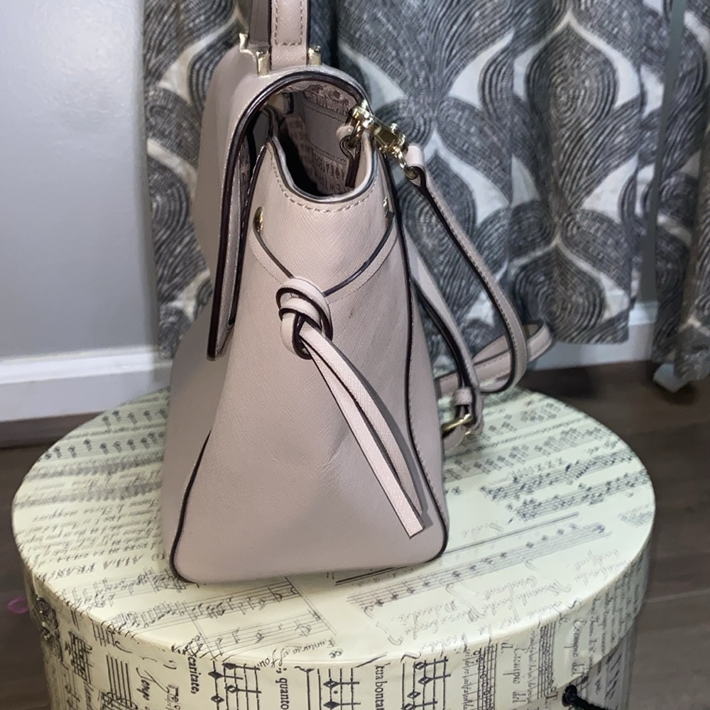 Kate Spade Pale Grey Top Handle Crossbody Purse - Picture 5 of 7